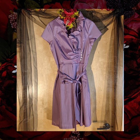 Melonie Purple Cocktail Evening Dress_Size 14 - Picture 1 of 11